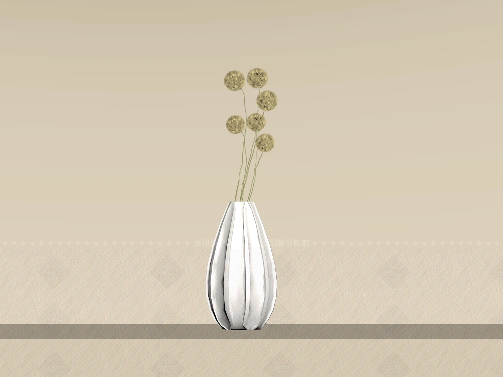 侘寂中古花瓶SU模型下载【ID:1205239870】