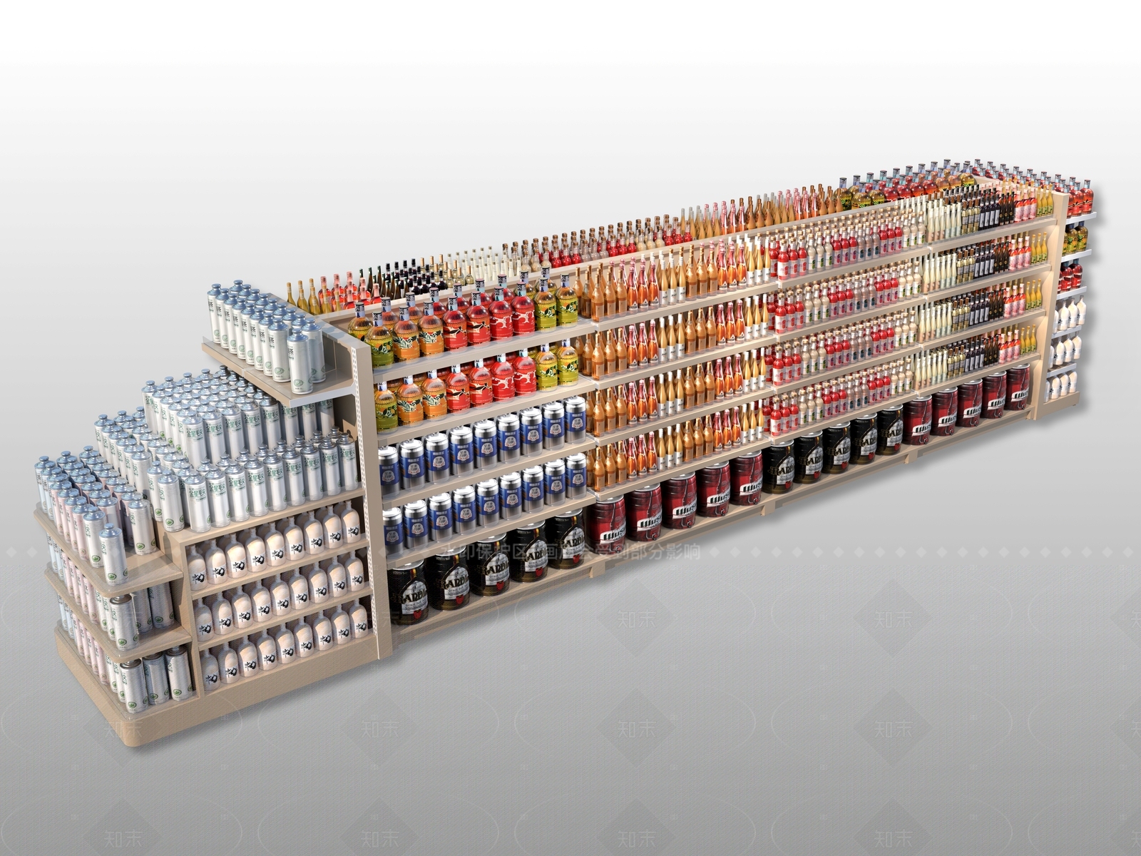 现代超市SU模型下载【ID:1205304791】