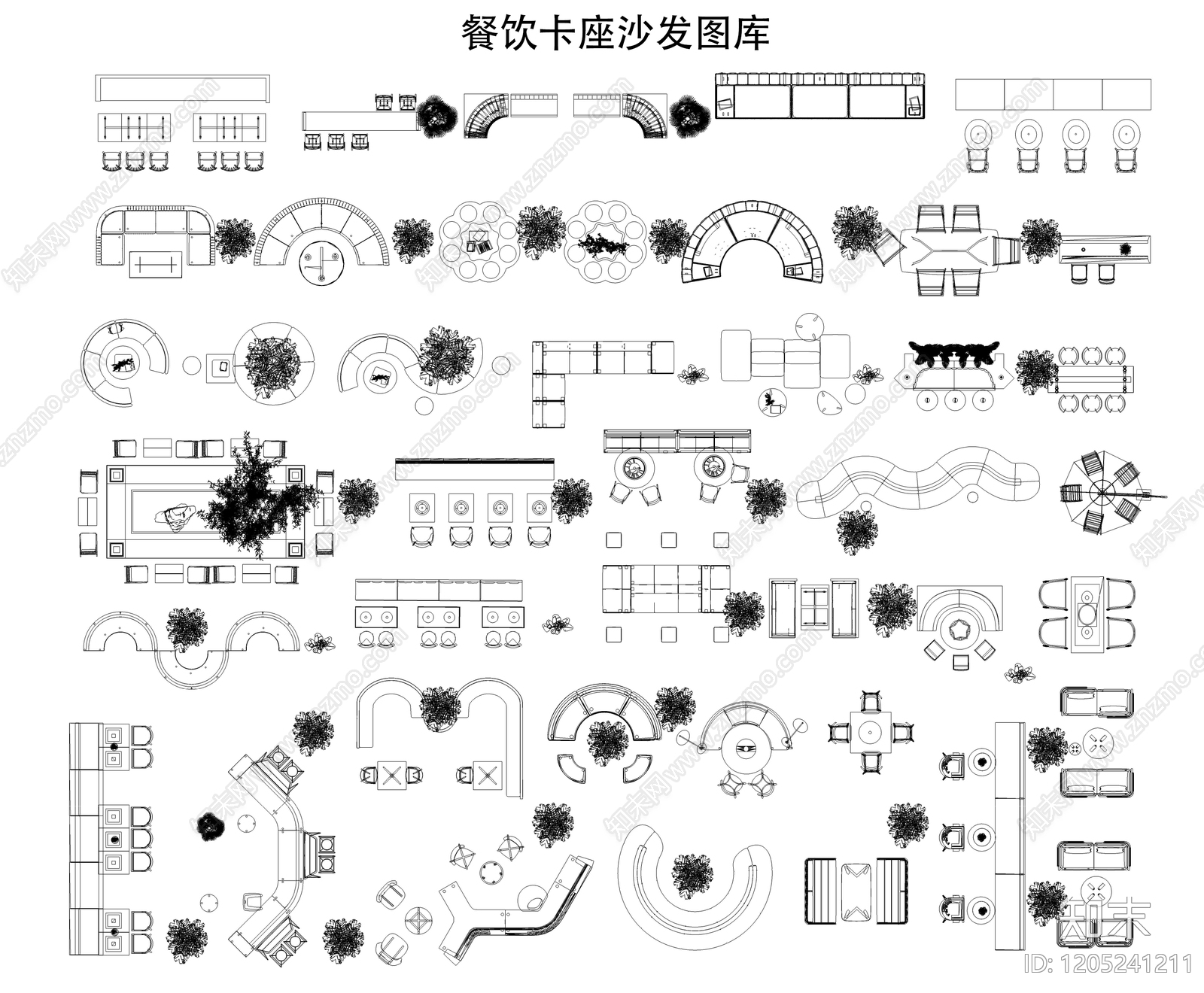 现代沙发施工图下载【ID:1205241211】