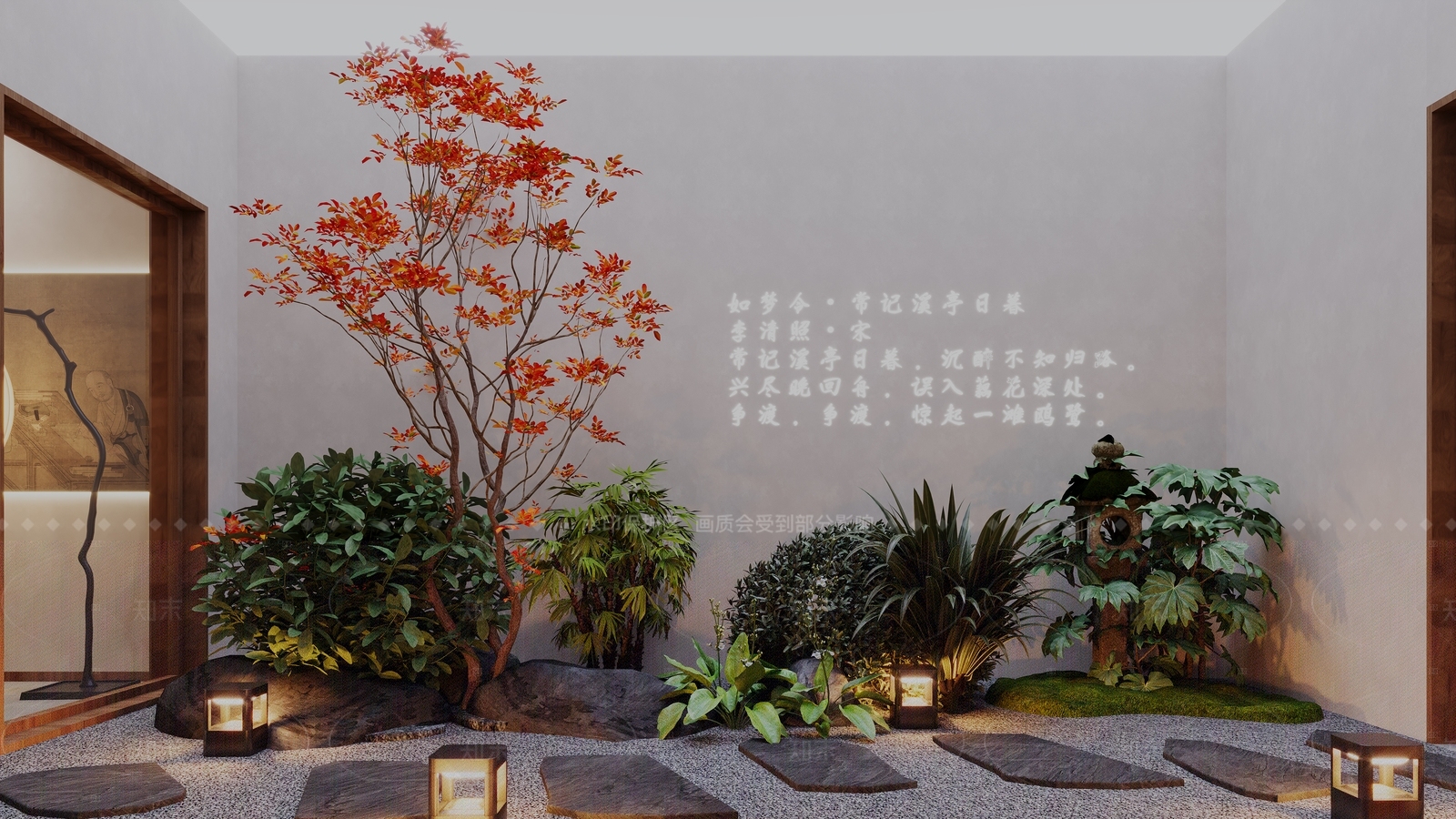 中式新中式瑜伽室3D模型下载【ID:1205253049】