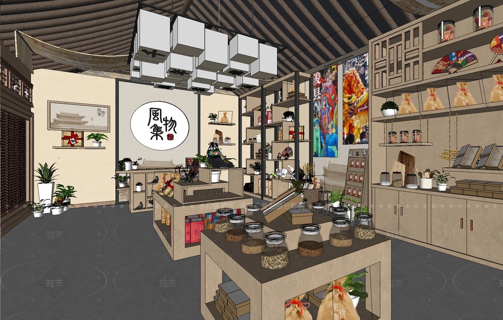 新中式中式玩具礼品店SU模型下载【ID:1205253333】