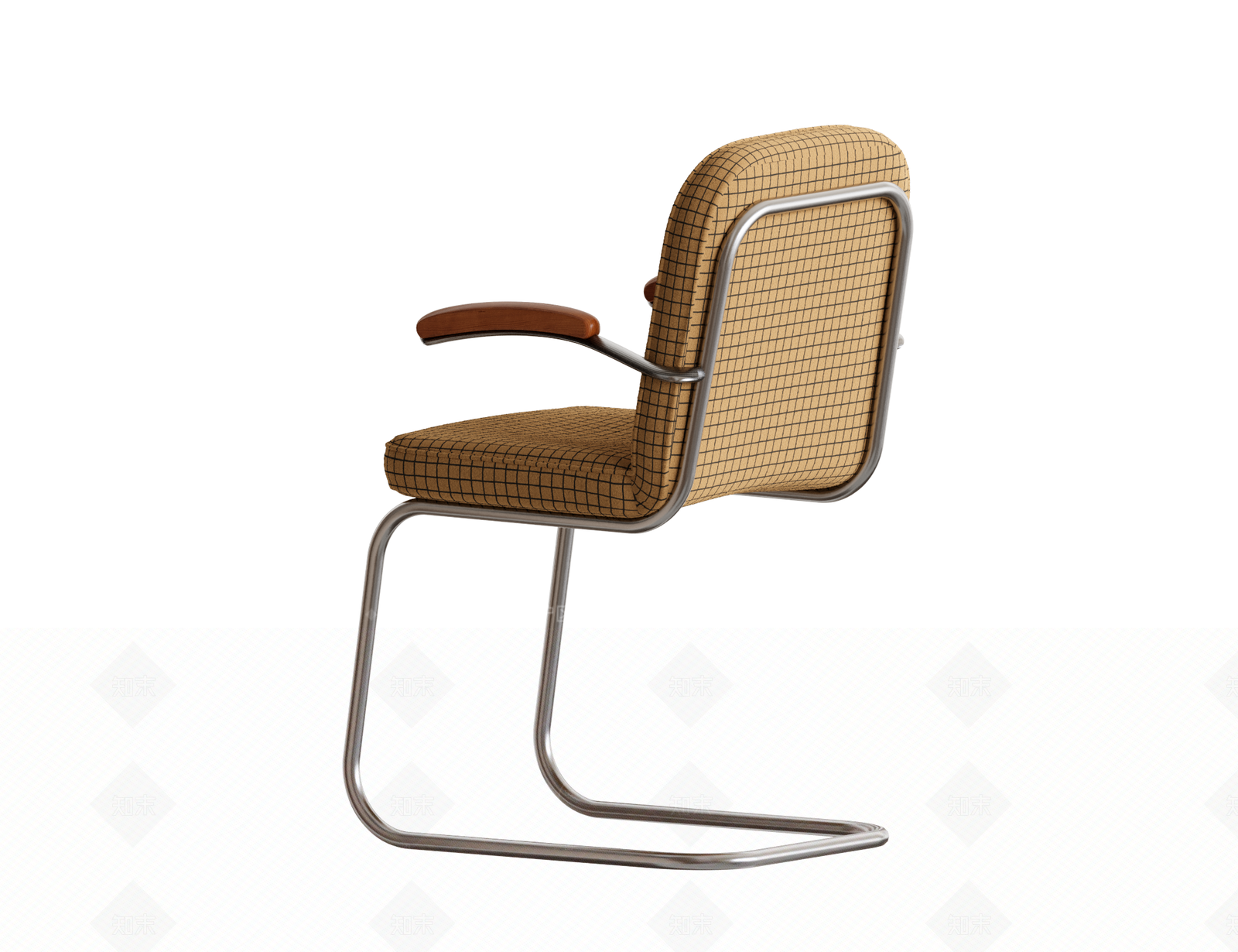 复古现代书桌椅3D模型下载【ID:1205253800】