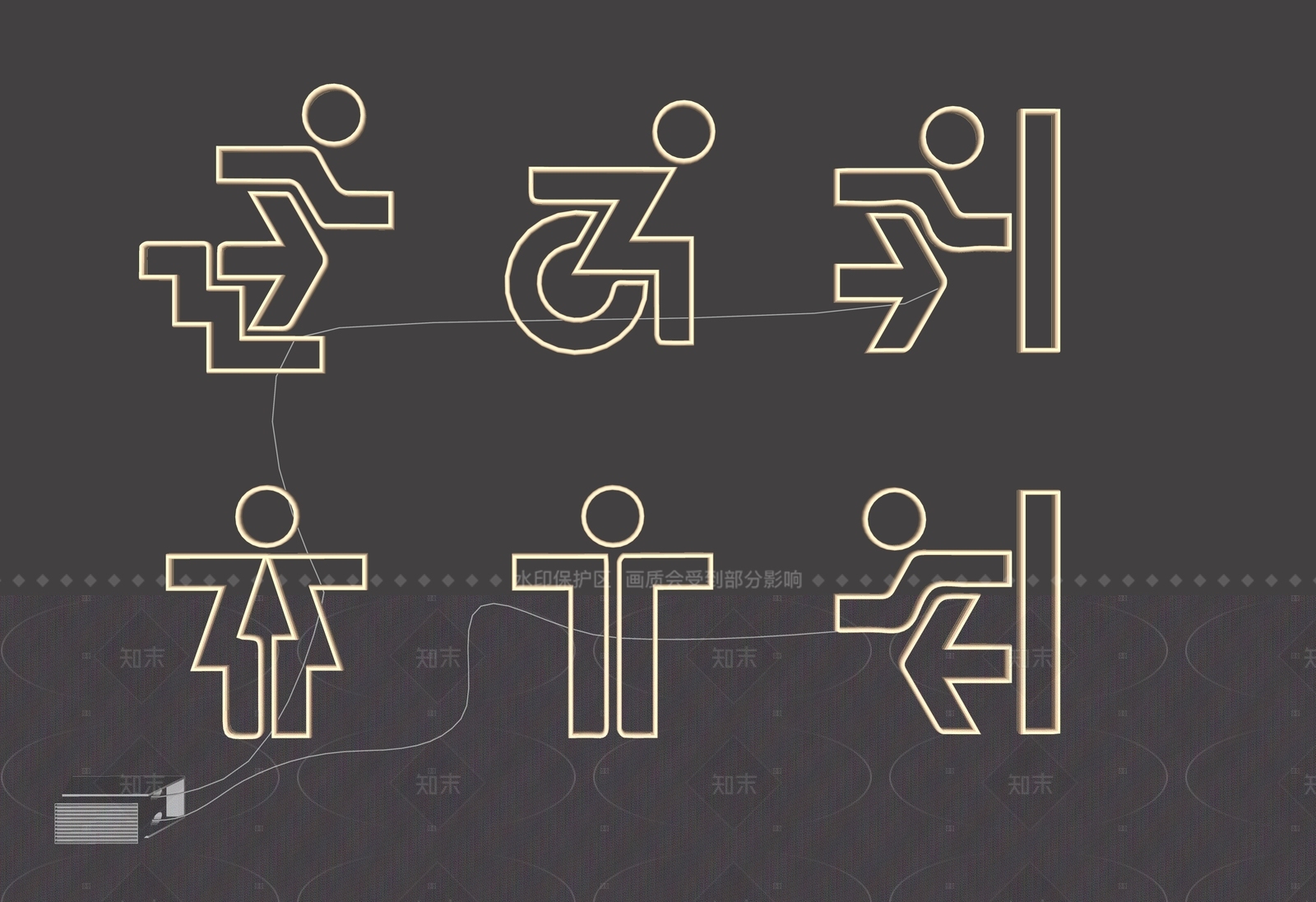 现代灯具组合SU模型下载【ID:1205258554】
