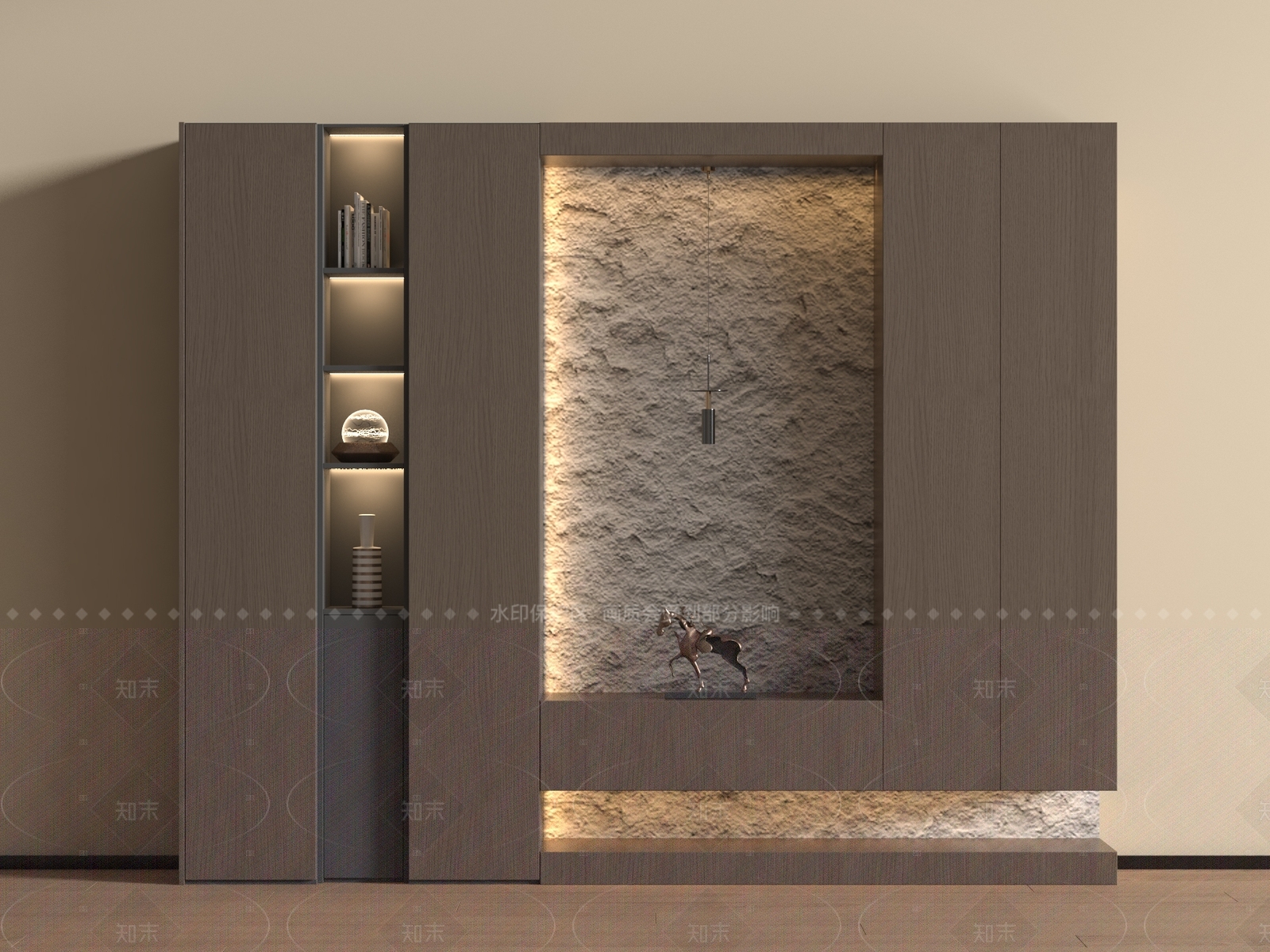 意式轻奢玄关柜3D模型下载【ID:1205259416】