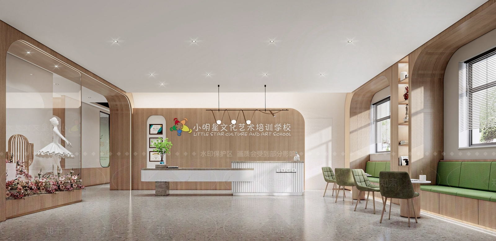 现代幼儿园内部SU模型下载【ID:1205261253】
