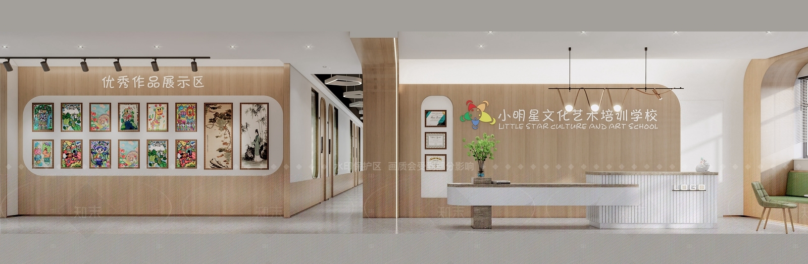 现代幼儿园内部SU模型下载【ID:1205261253】