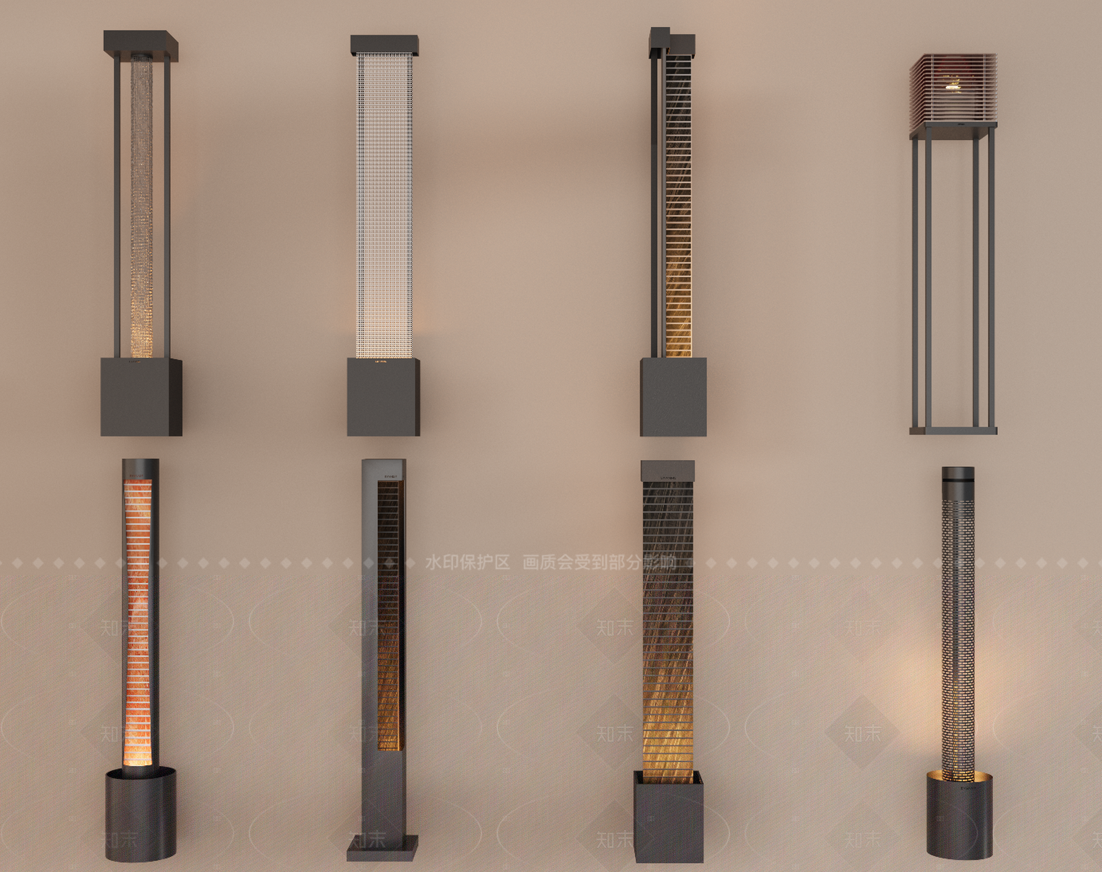 现代意式灯具组合3D模型下载【ID:1205264179】