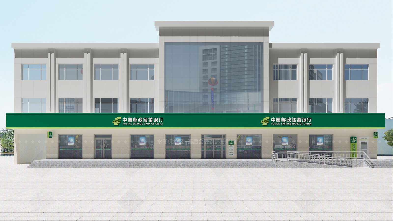 现代银行3D模型下载【ID:1205265775】