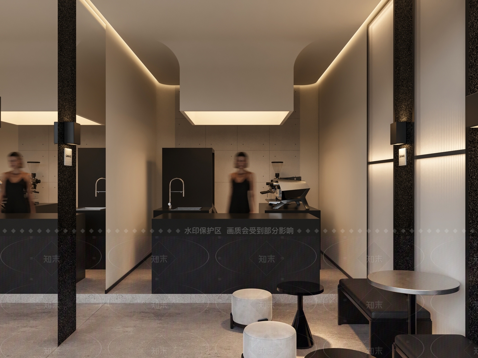 现代咖啡厅3D模型下载【ID:1205265958】