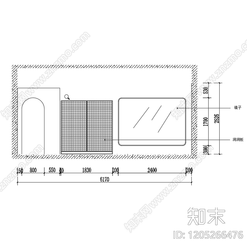 现代简约其他公共空间cad施工图下载【ID:1205266476】