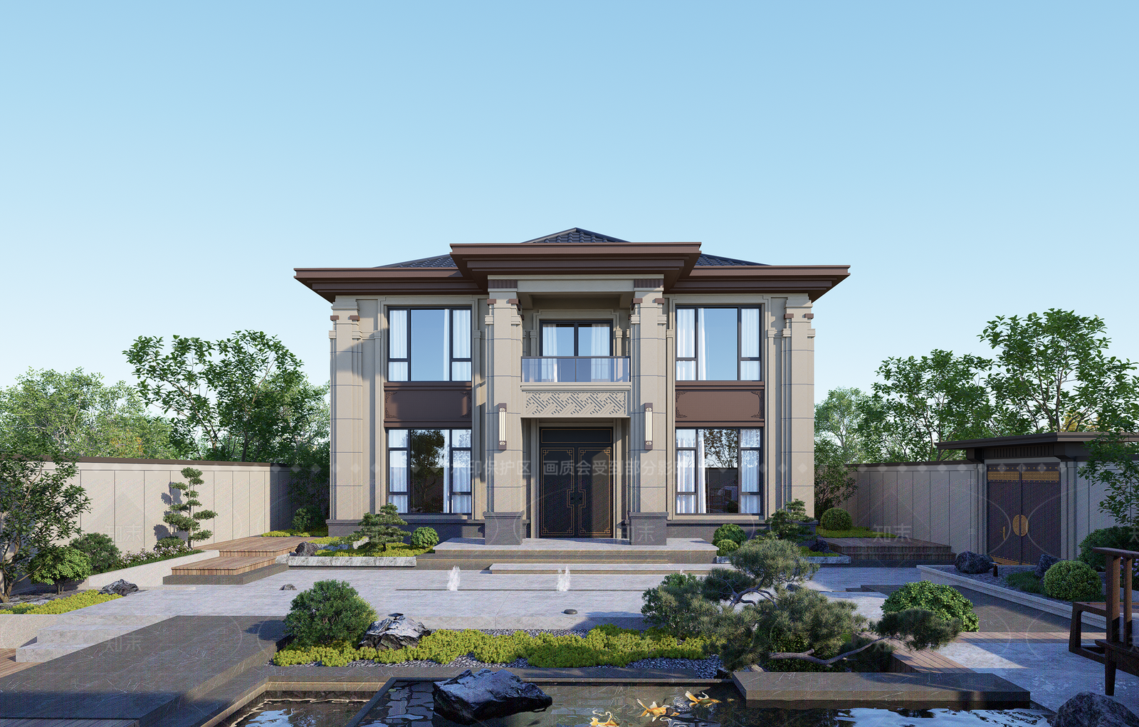 新中式乡村民房SU模型下载【ID:1205270606】