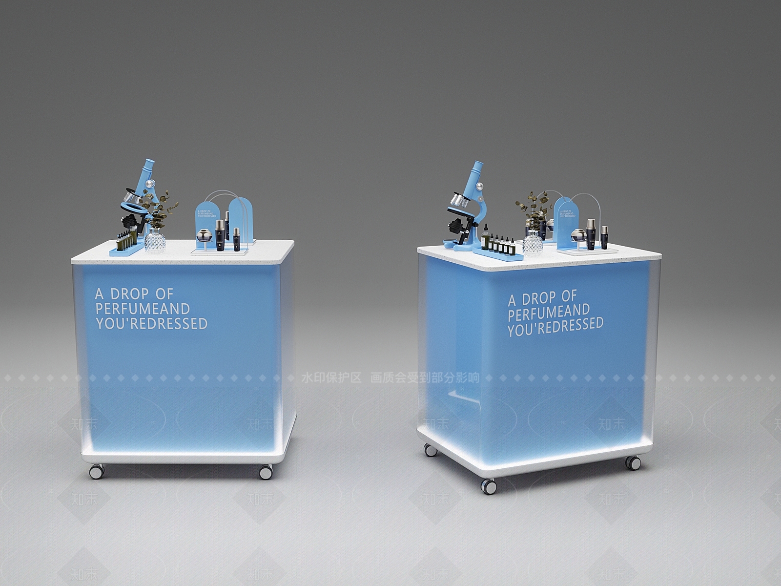 现代化妆品展台3D模型下载【ID:1205271608】