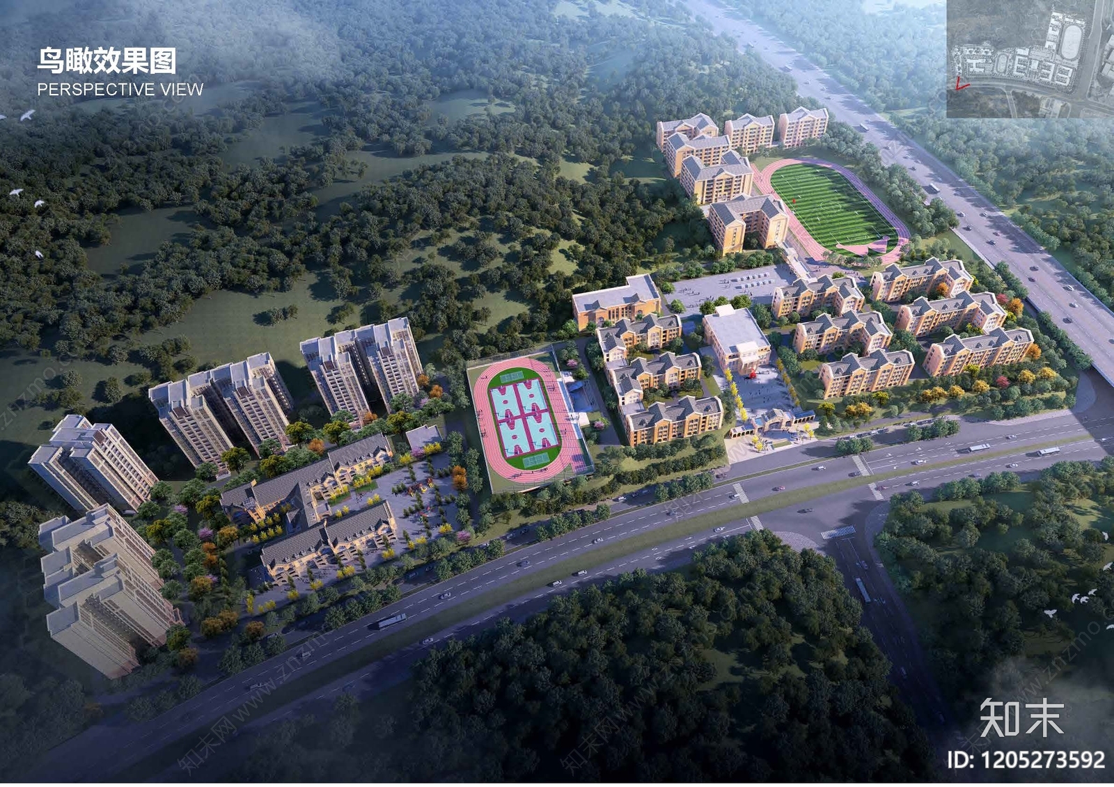 现代复古中小学建筑下载【ID:1205273592】