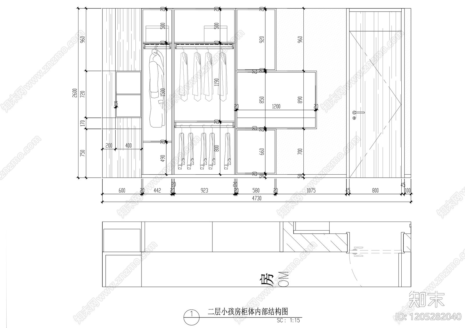 柜体节点cad施工图下载【ID:1205282040】
