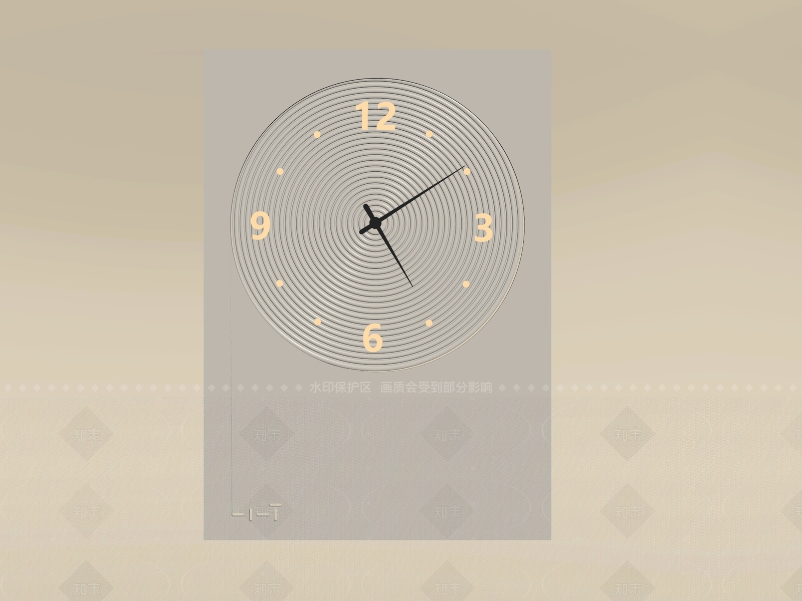 现代奶油钟表SU模型下载【ID:1205282481】