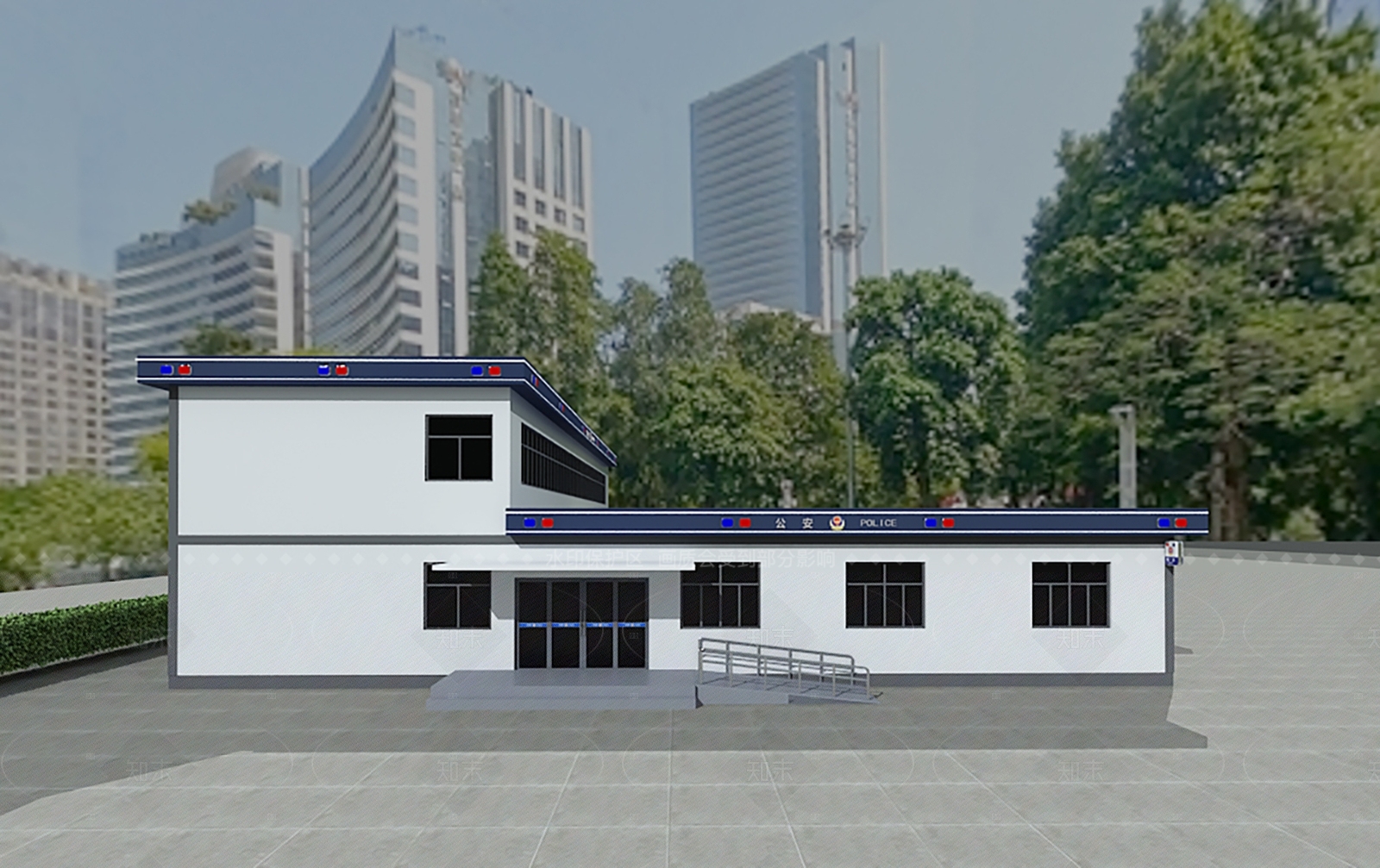 现代简约社区服务中心3D模型下载【ID:1205282662】