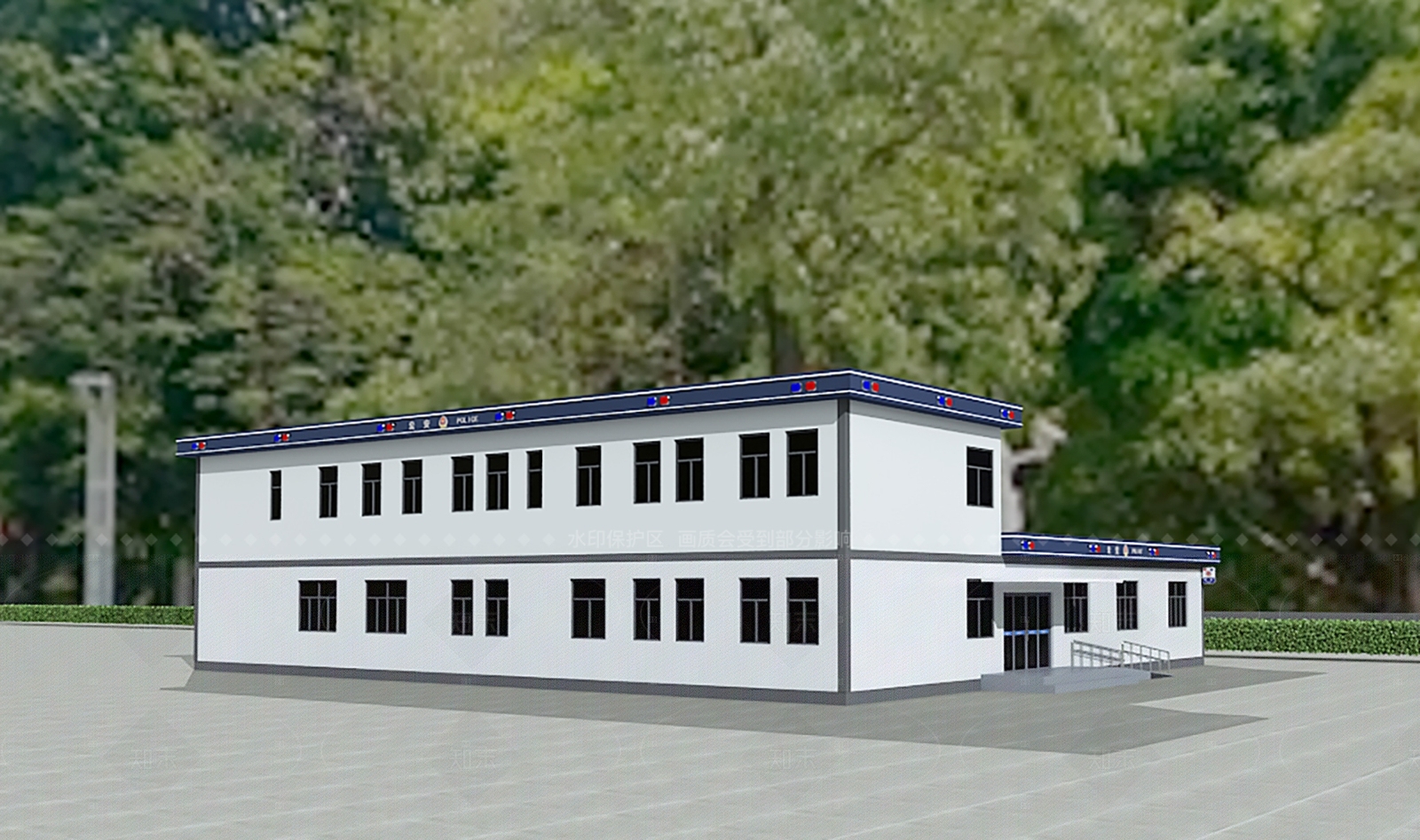 现代简约社区服务中心3D模型下载【ID:1205282662】