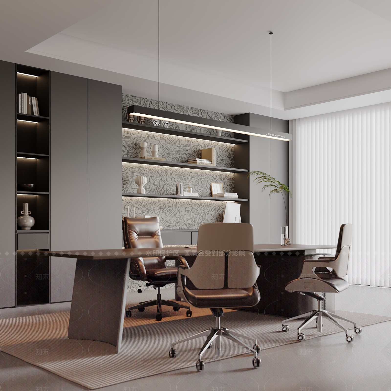 现代办公室SU模型下载【ID:1205285256】