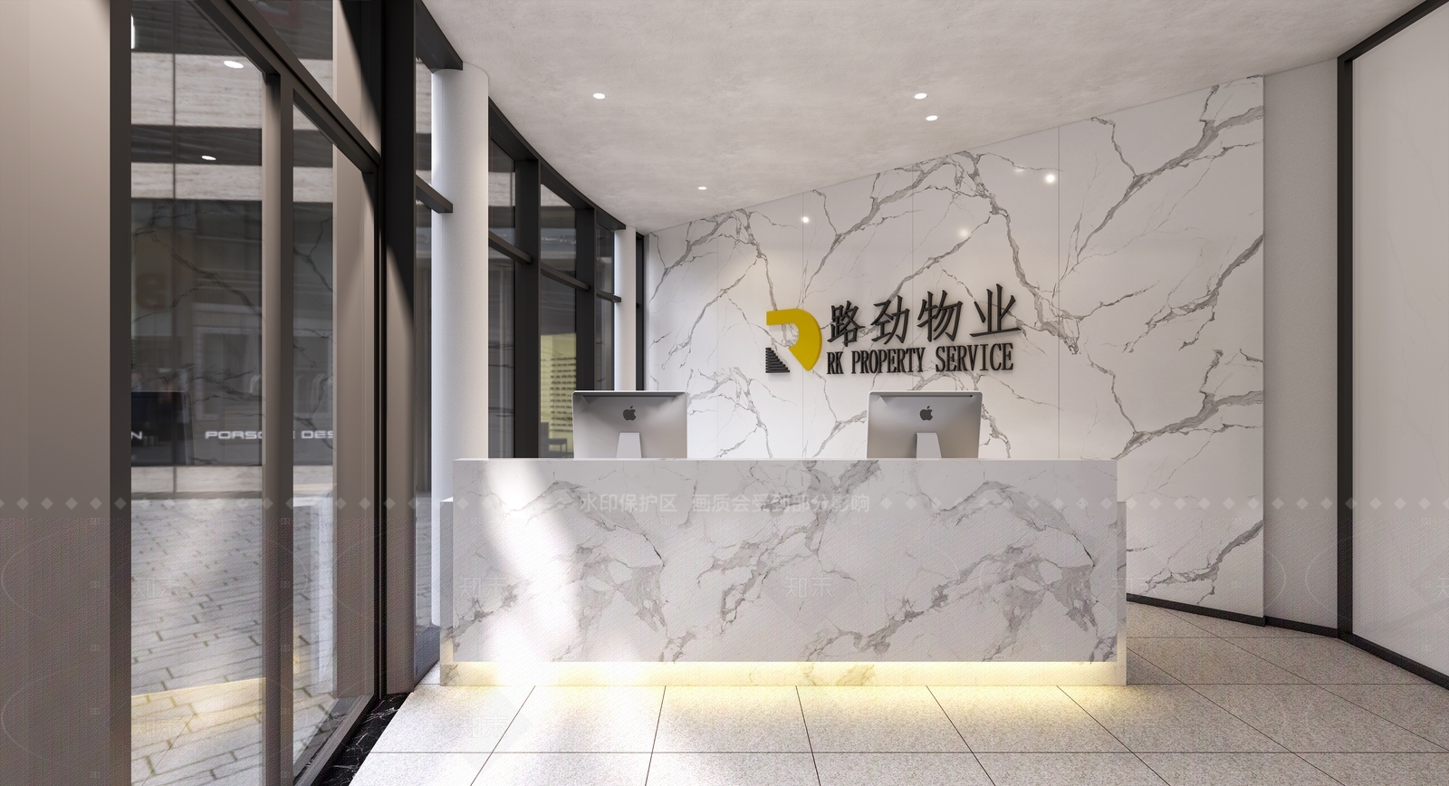 现代办公大堂SU模型下载【ID:1205290234】