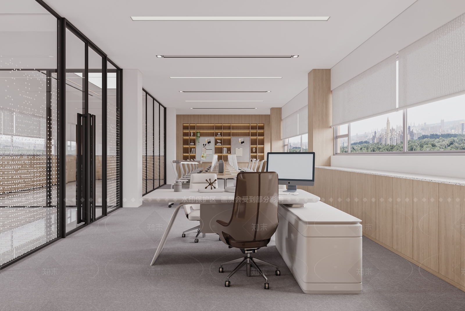 现代办公大厅3D模型下载【ID:1205291848】