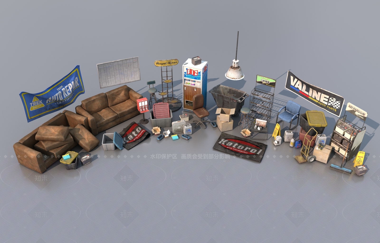 公用器材3D模型下载【ID:1205293407】