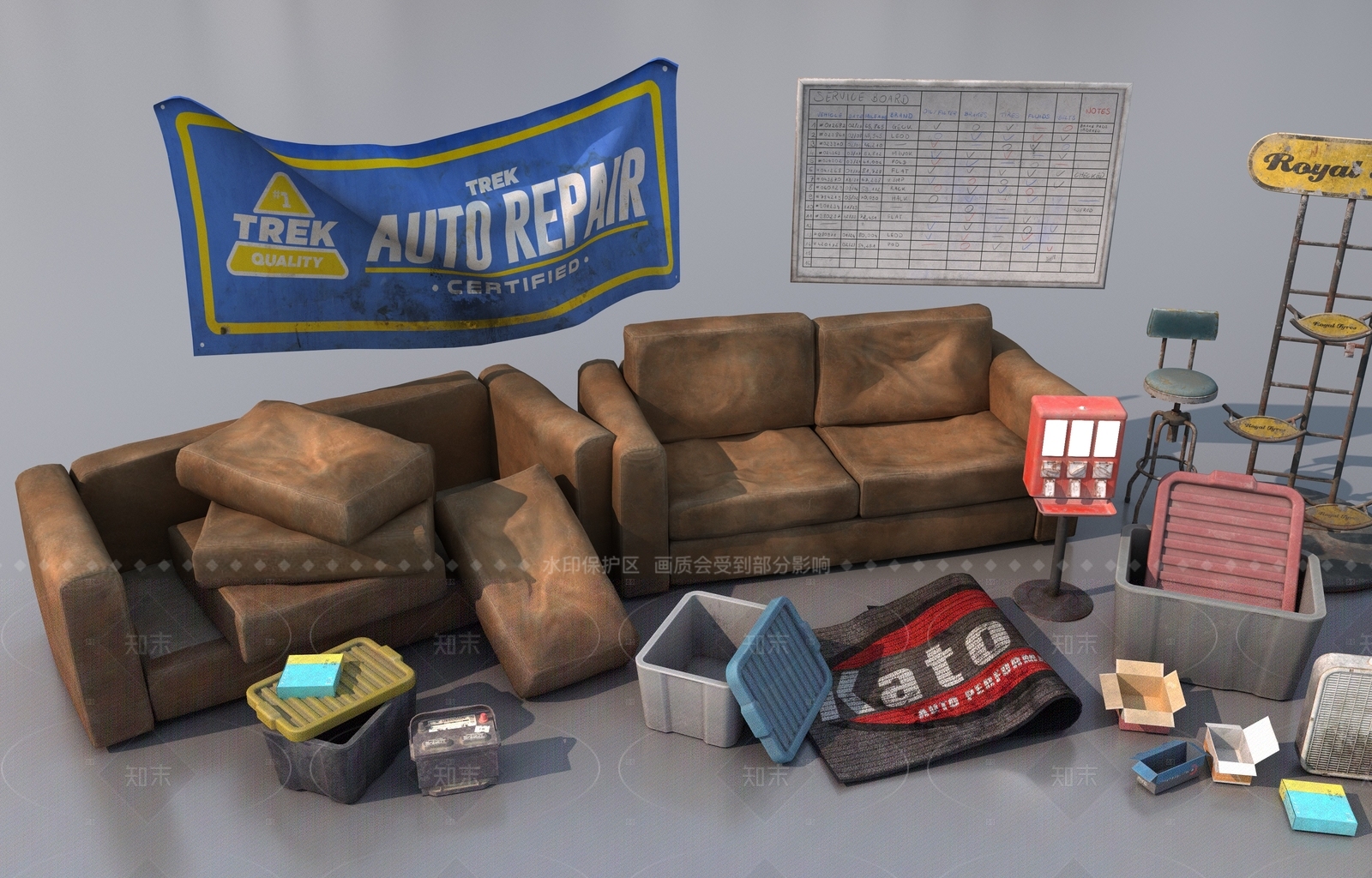 公用器材3D模型下载【ID:1205293407】