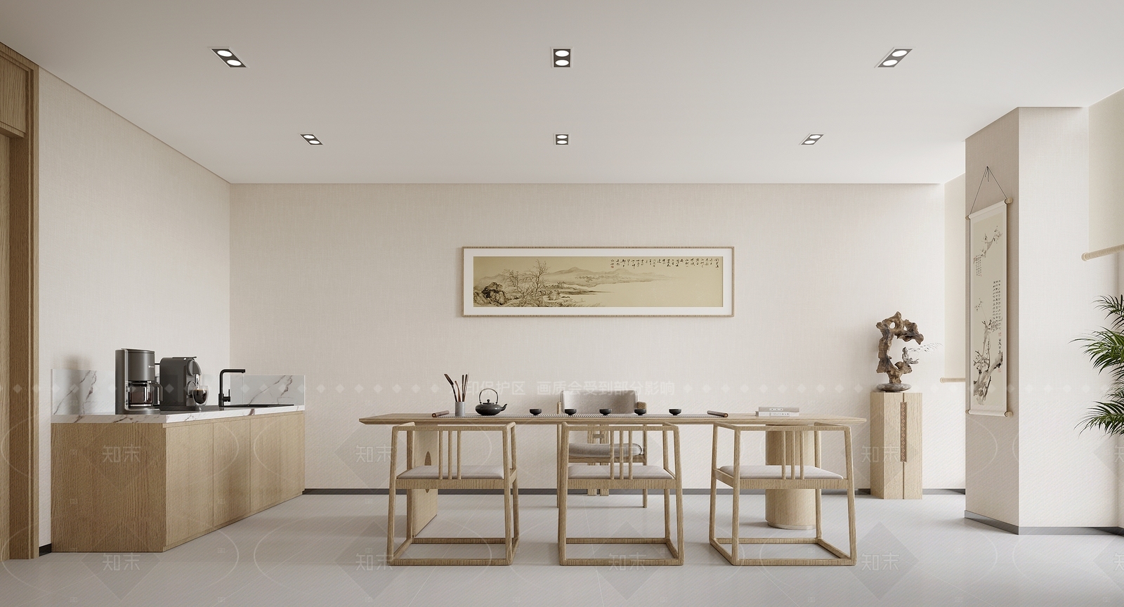 现代茶室3D模型下载【ID:1205295329】