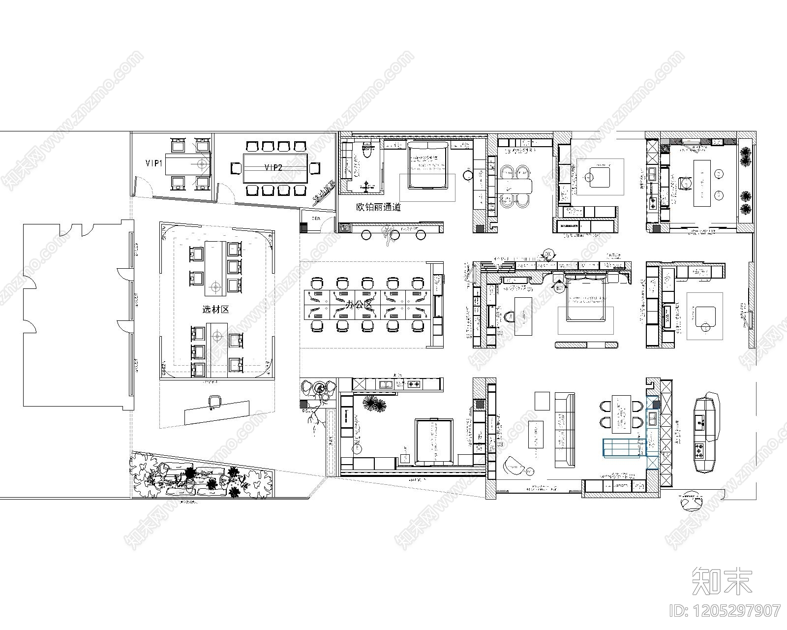 家具展厅施工图下载【ID:1205297907】