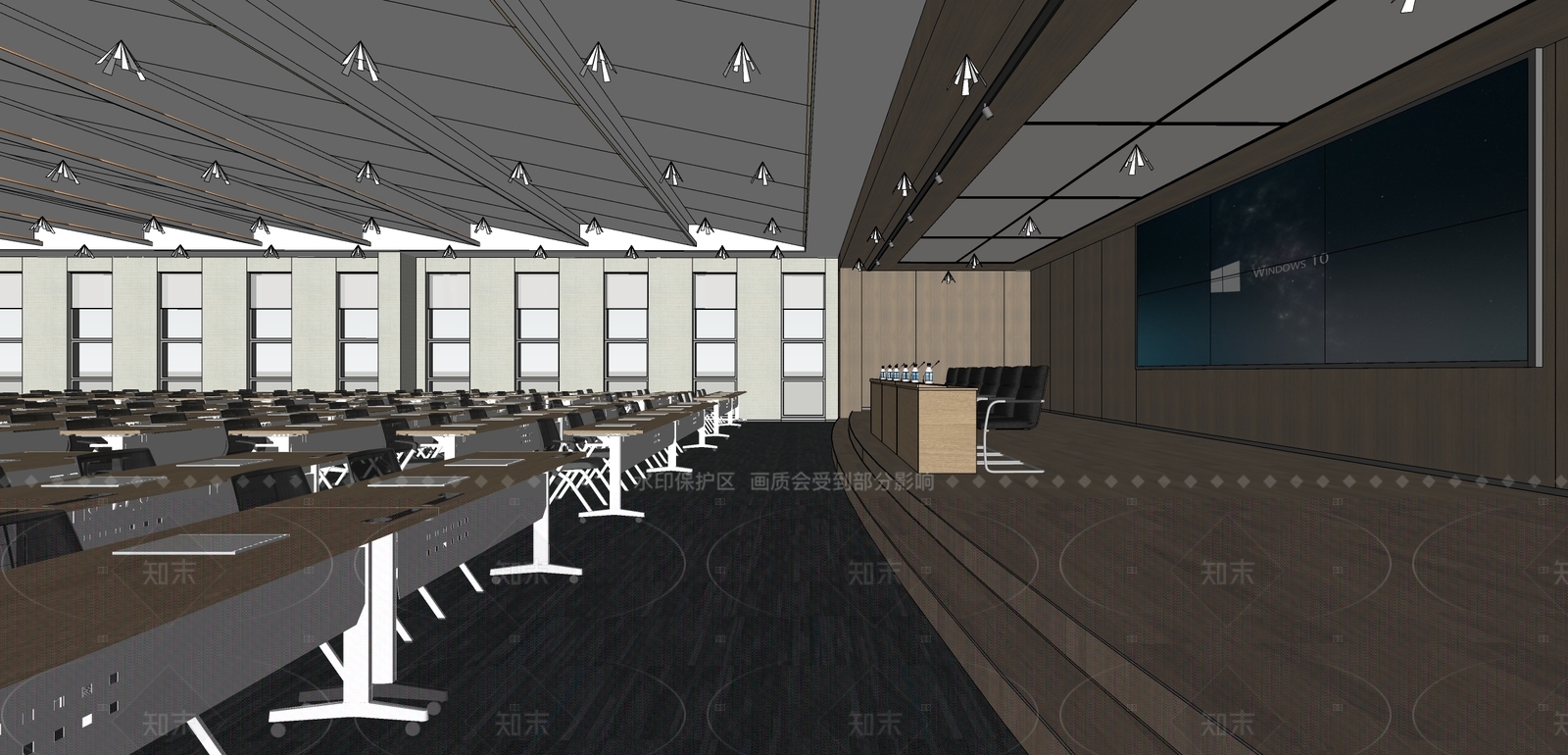 现代会议室SU模型下载【ID:1205300216】