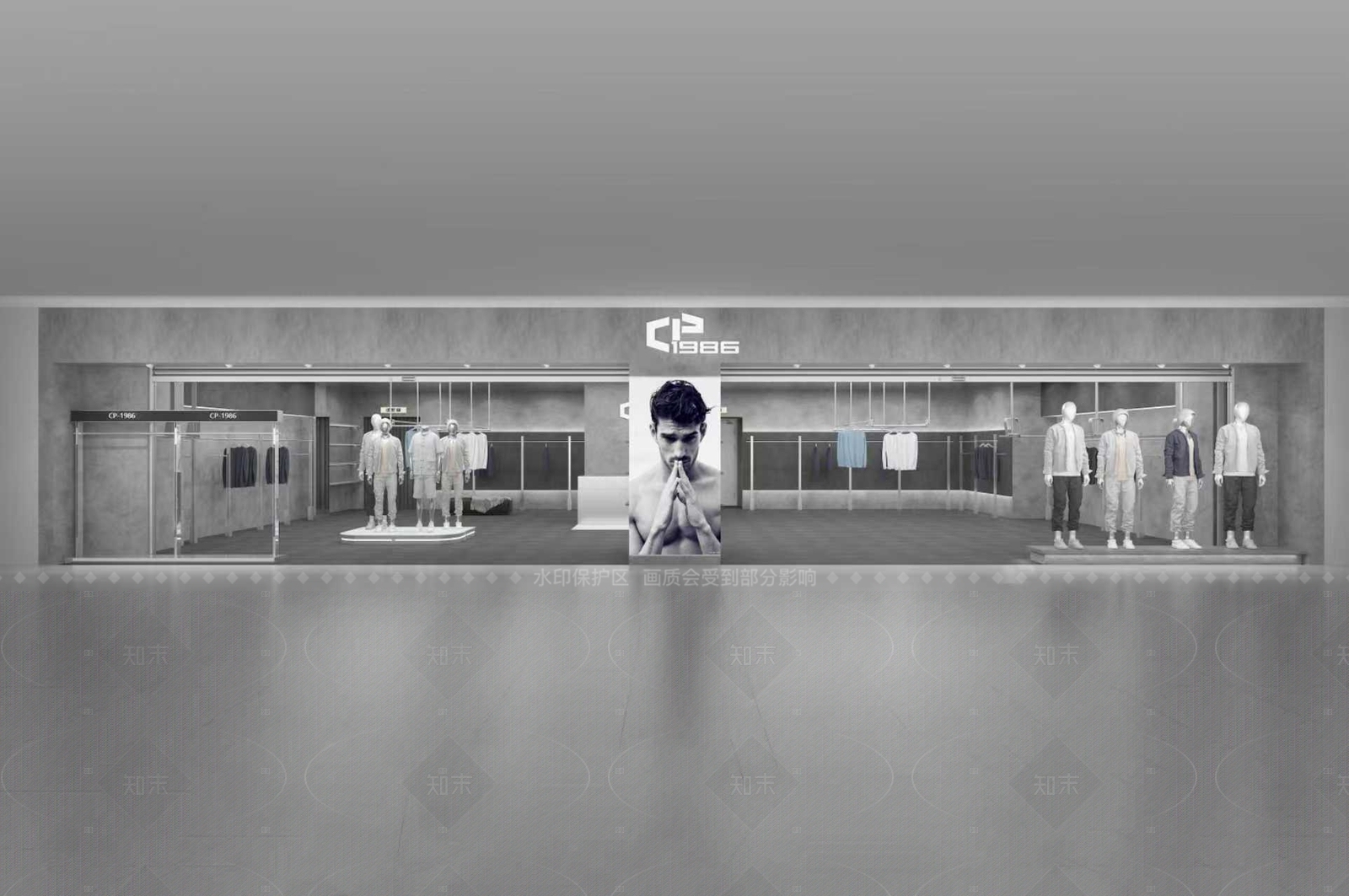 工业服装店3D模型下载【ID:1205301081】