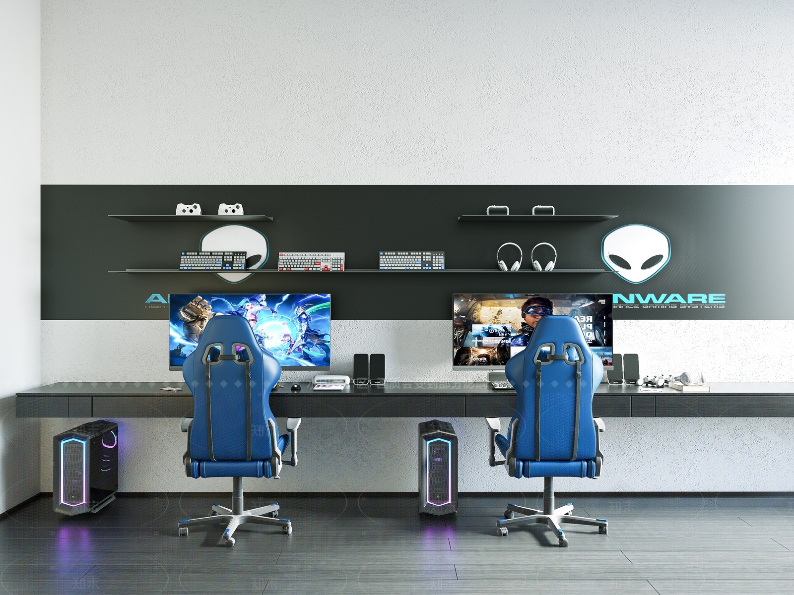 现代电竞房SU模型下载【ID:1205302739】