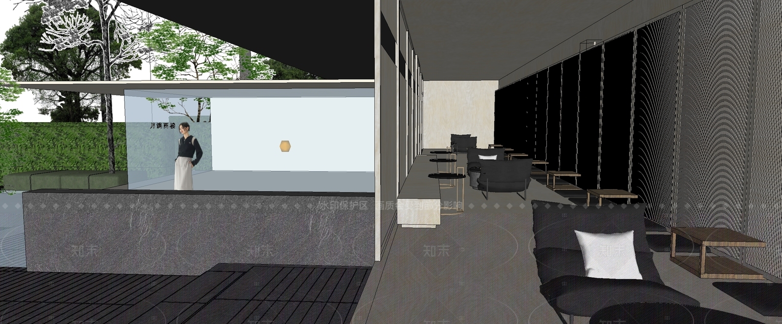 现代小区景观SU模型下载【ID:1205312829】