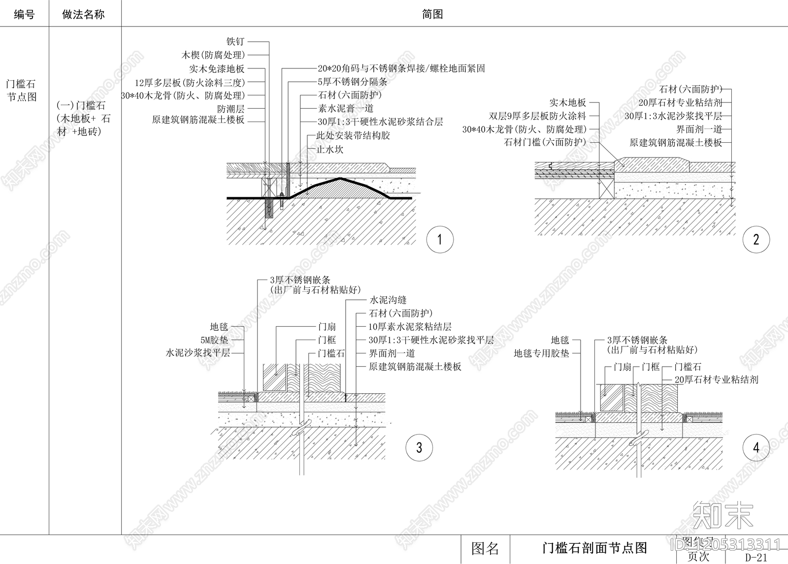 地面综合节点cad施工图下载【ID:1205313311】
