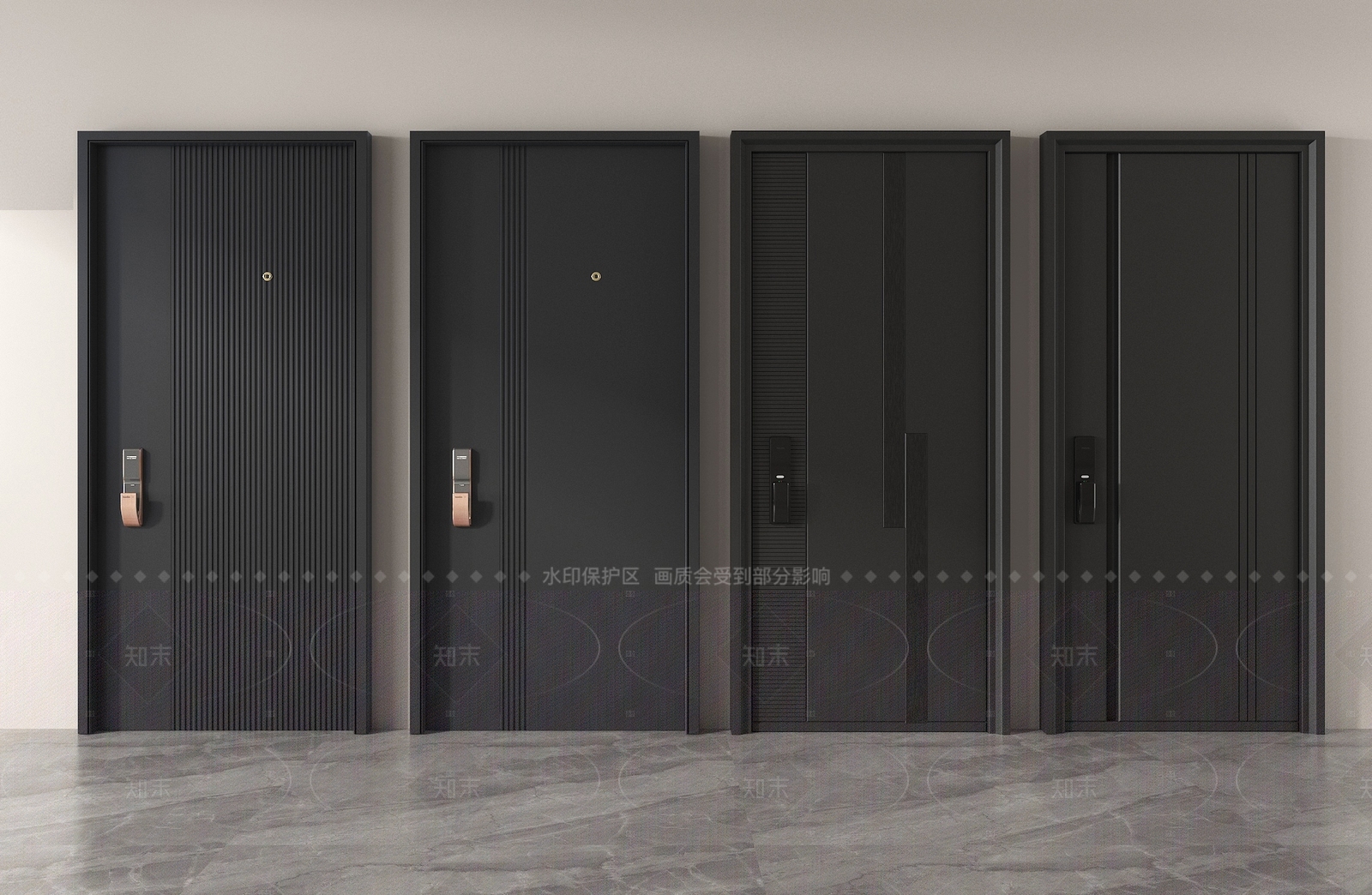 现代单开门3D模型下载【ID:1205318762】