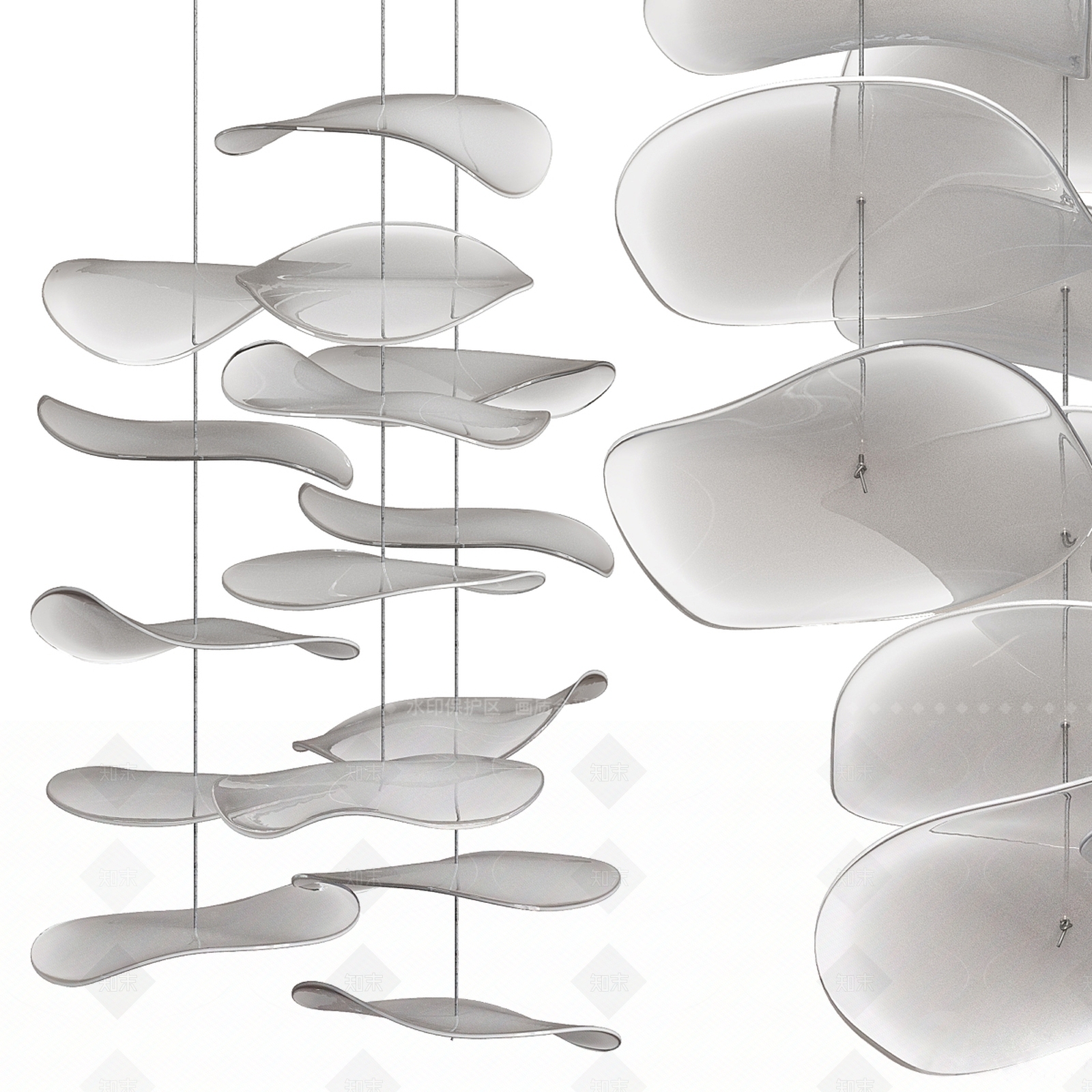 现代欧式客厅吊灯3D模型下载【ID:1205321486】