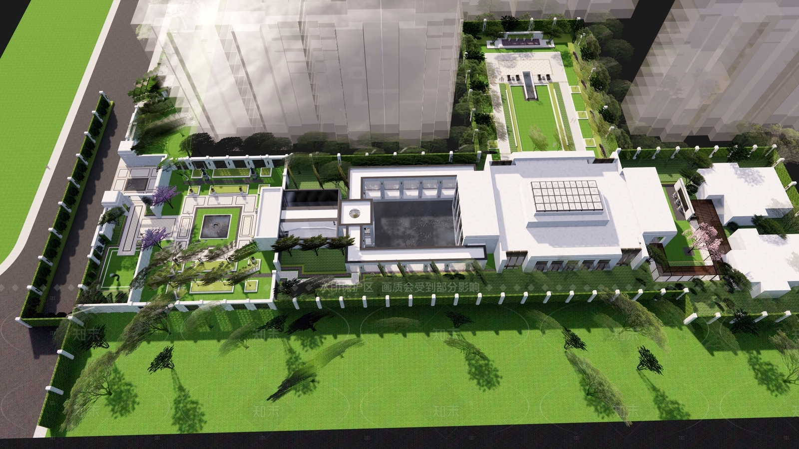 现代简欧售楼处建筑SU模型下载【ID:1205324683】
