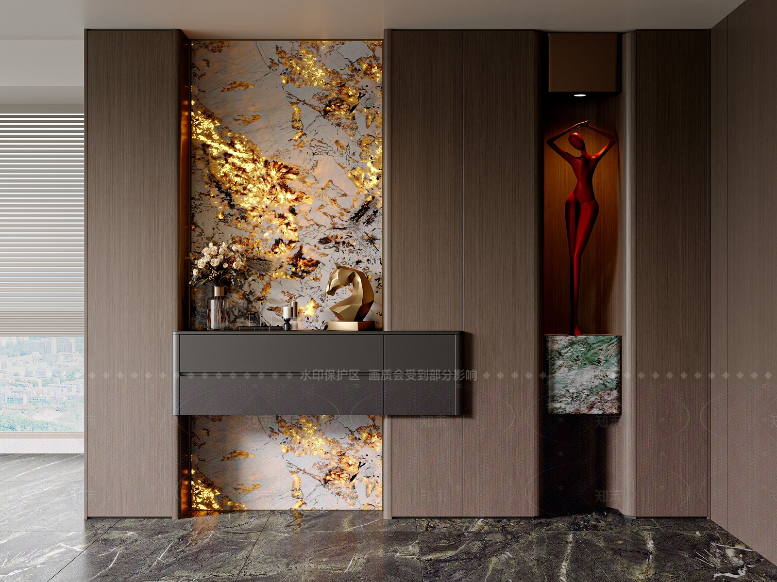 现代意式玄关3D模型下载【ID:1205324117】