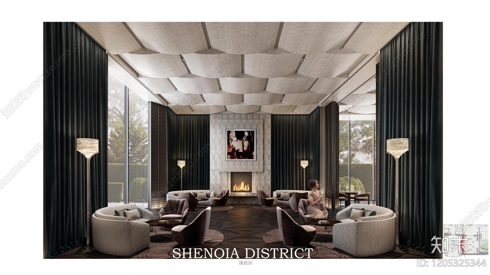 现代轻奢售楼处下载【ID:1205325344】