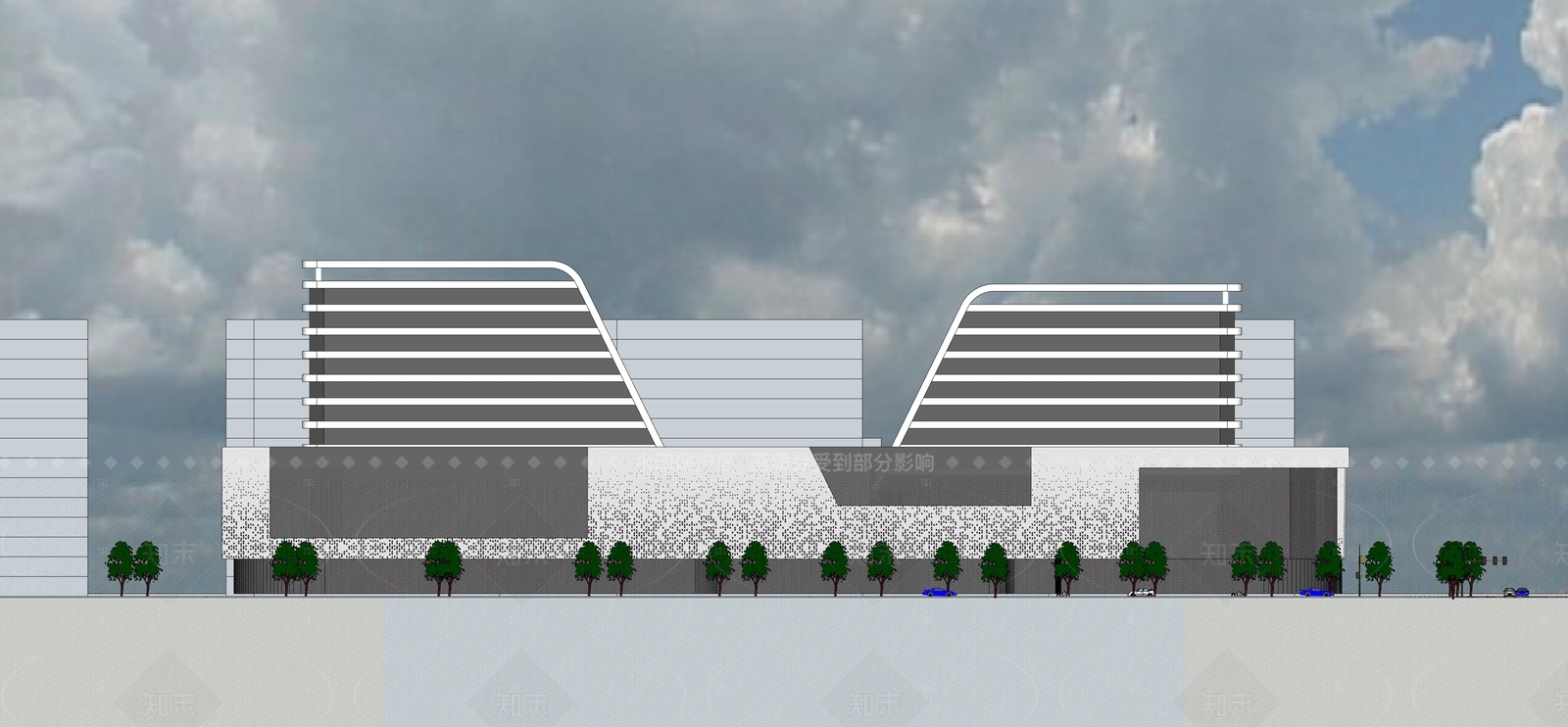 现代简约商场建筑SU模型下载【ID:1205325688】