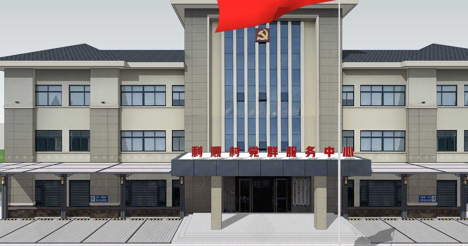 新中式其他景观小品SU模型下载【ID:1205326861】