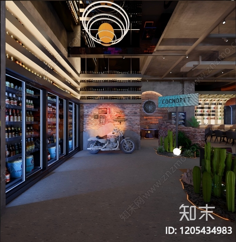 工业侘寂其他工装空间cad施工图下载【ID:1205434983】