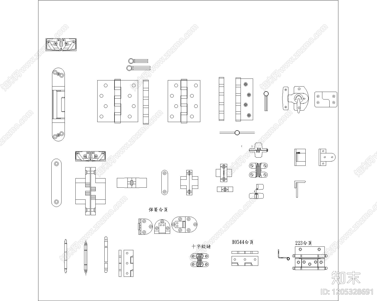 现代五金管件cad施工图下载【ID:1205328691】