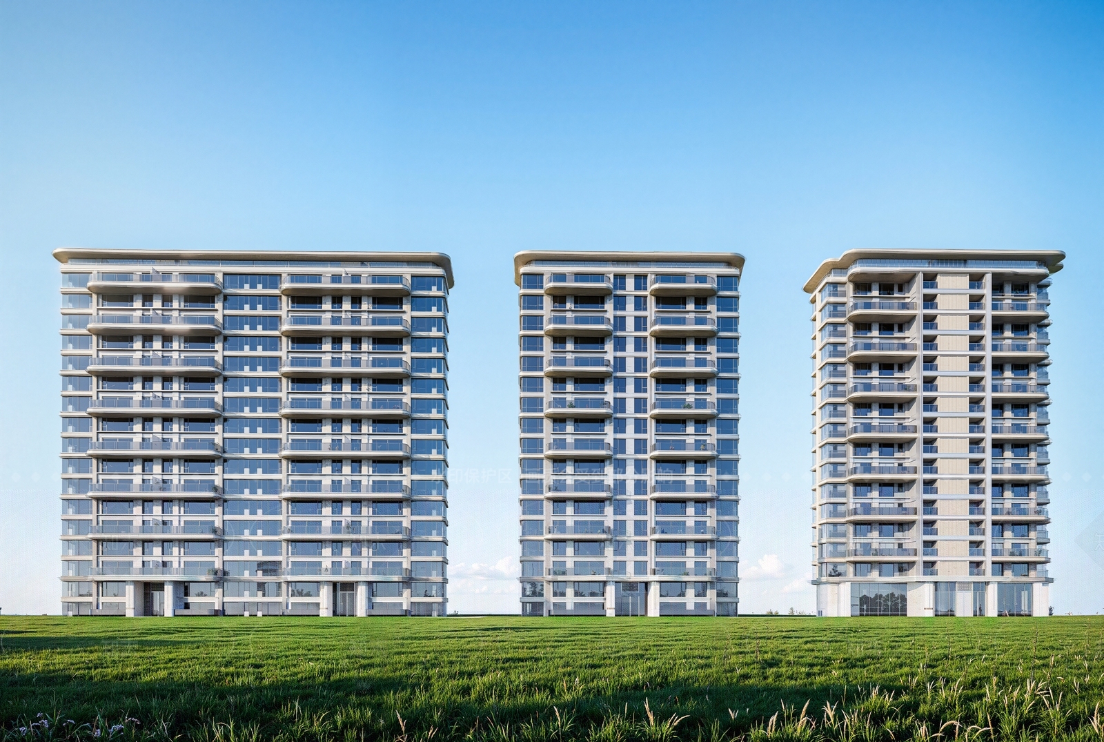 现代小区建筑SU模型下载【ID:1205328674】