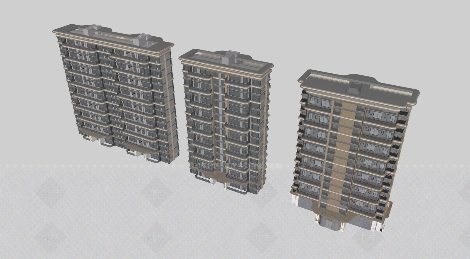 现代小区建筑SU模型下载【ID:1205328674】