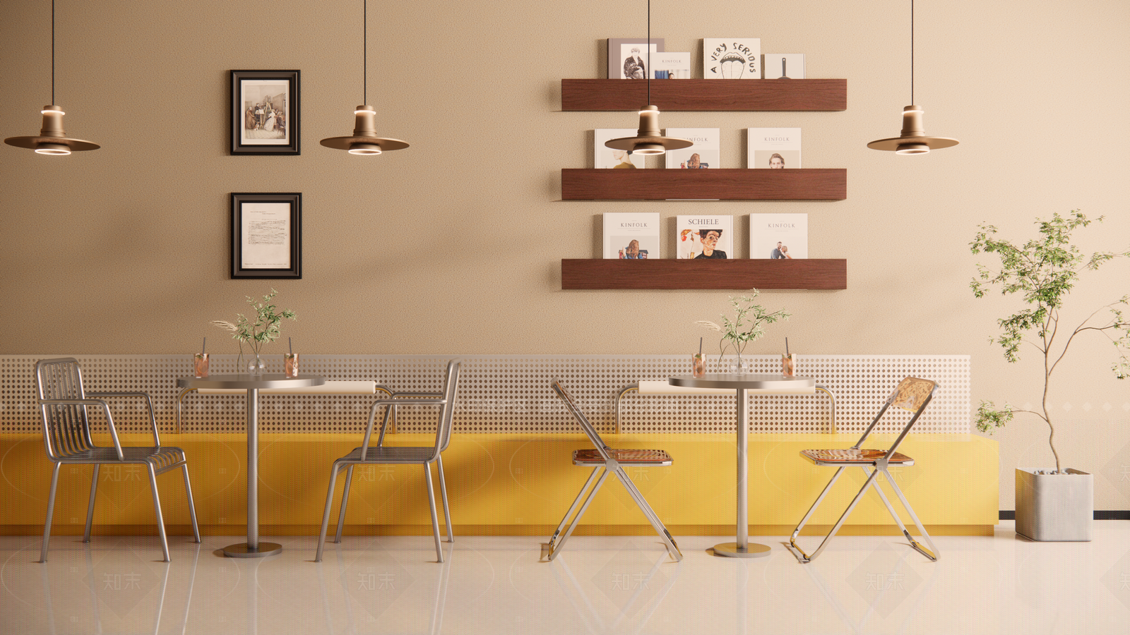 现代咖啡厅SU模型下载【ID:1205333828】
