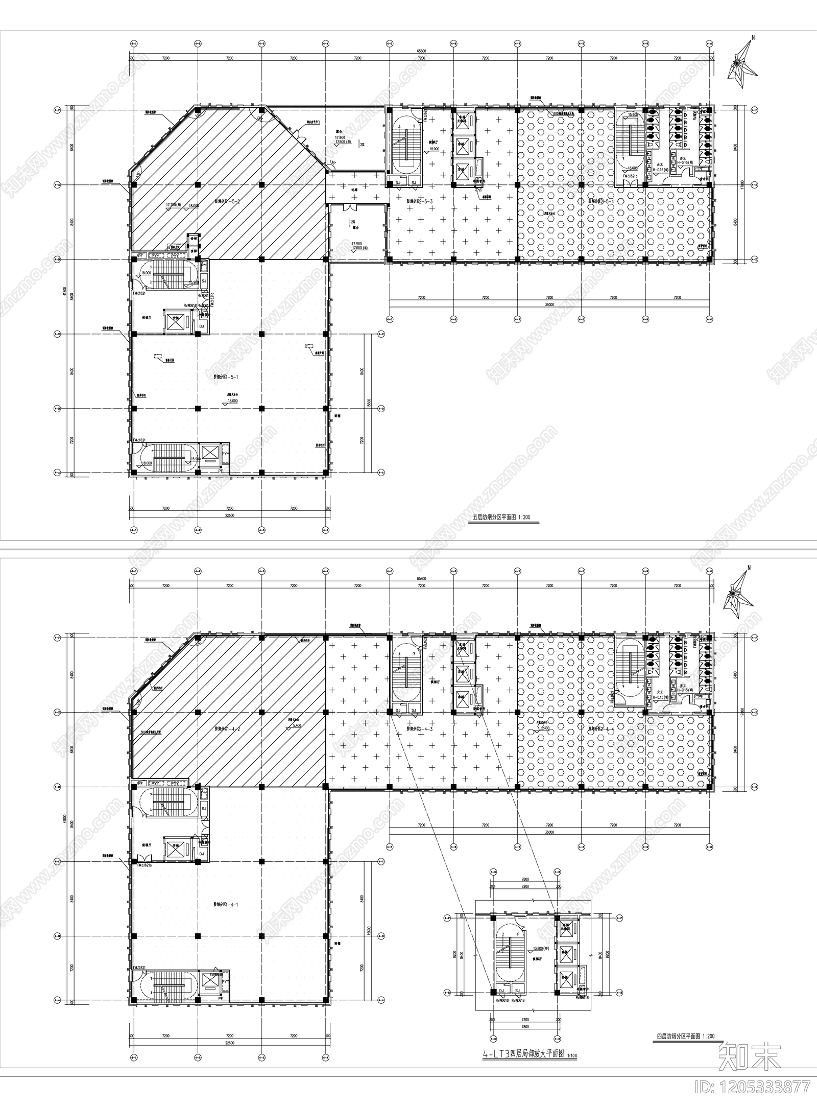 防排烟系统cad施工图下载【ID:1205333877】
