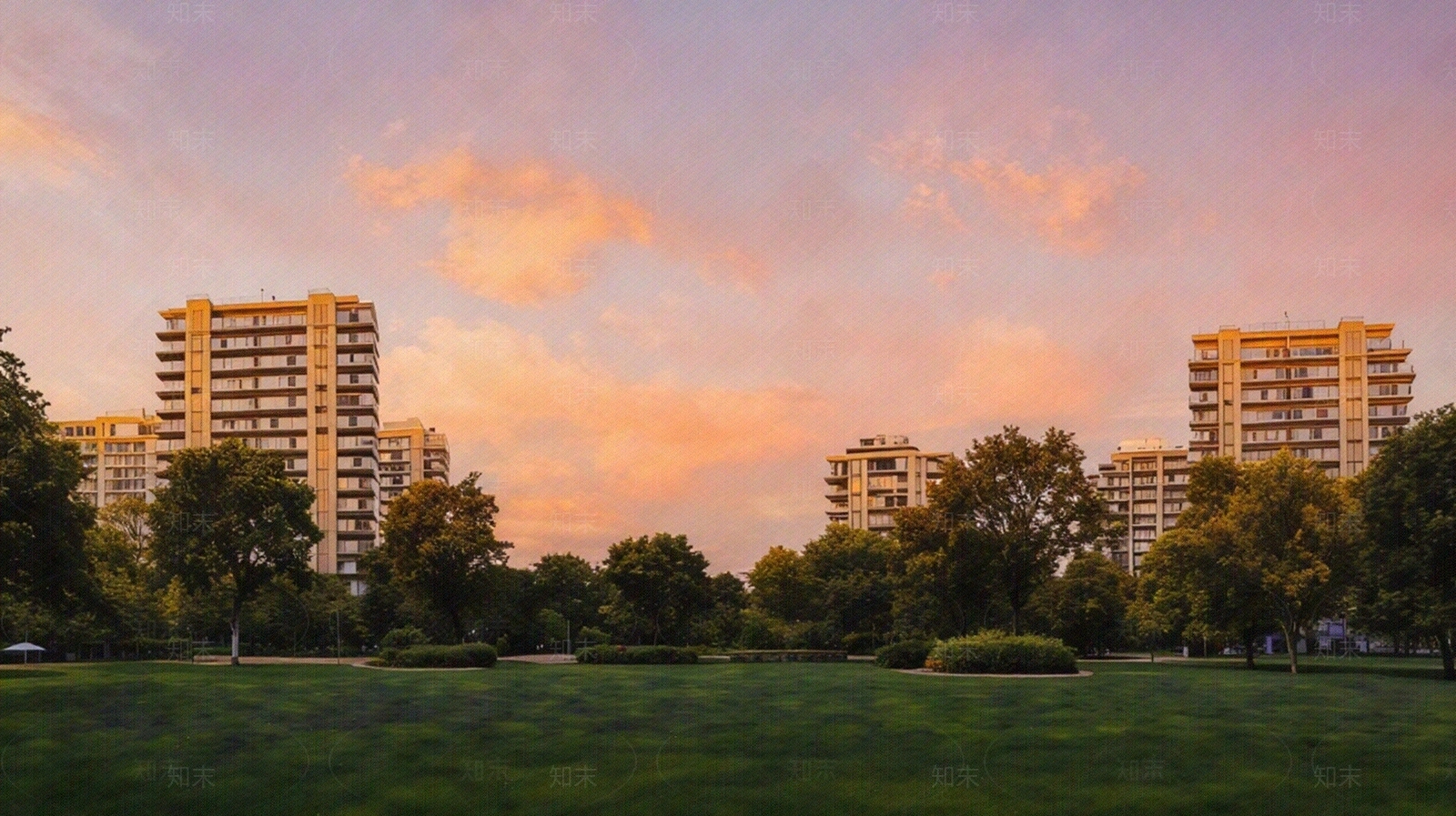 现代小区外景贴图下载【ID:1205334881】