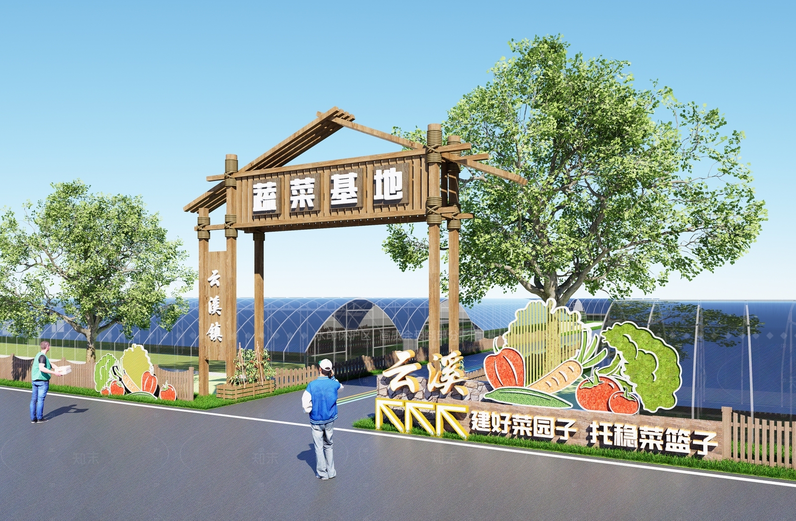 现代入口大门SU模型下载【ID:1205335609】