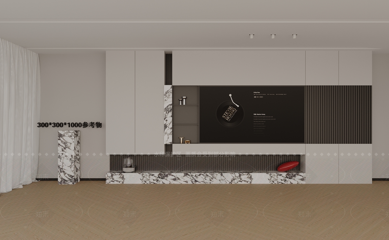 现代电视柜3D模型下载【ID:1205336496】