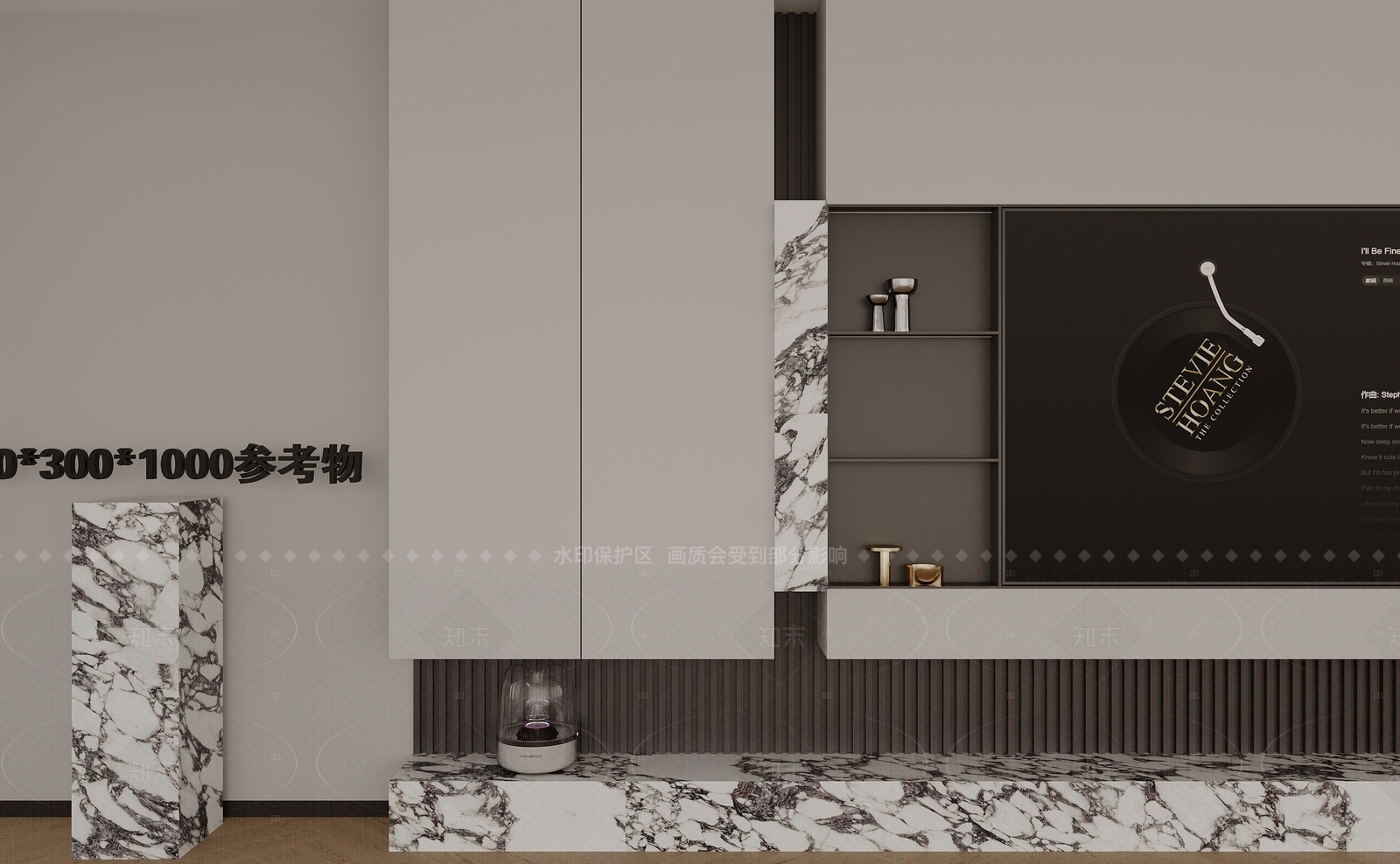 现代电视柜3D模型下载【ID:1205336496】